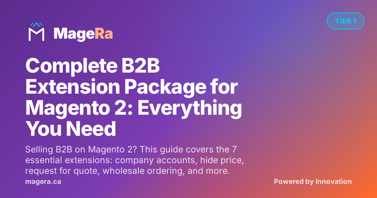 Complete B2B Extension Package for Magento 2: Everything You Need