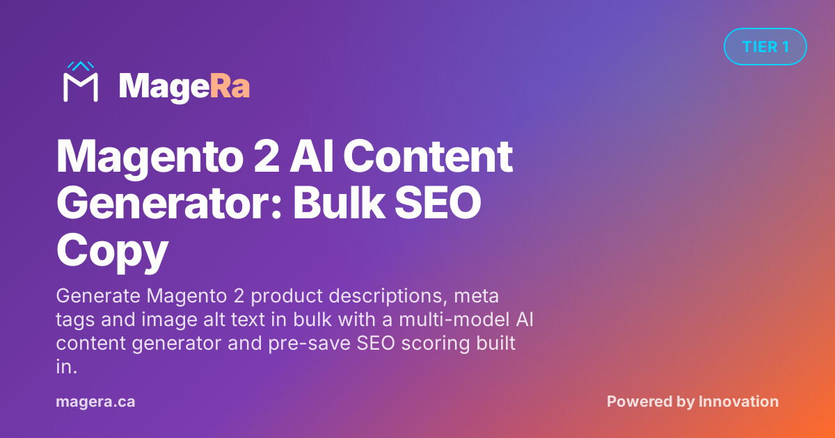 Magento 2 AI Content Generator: Bulk SEO Copy