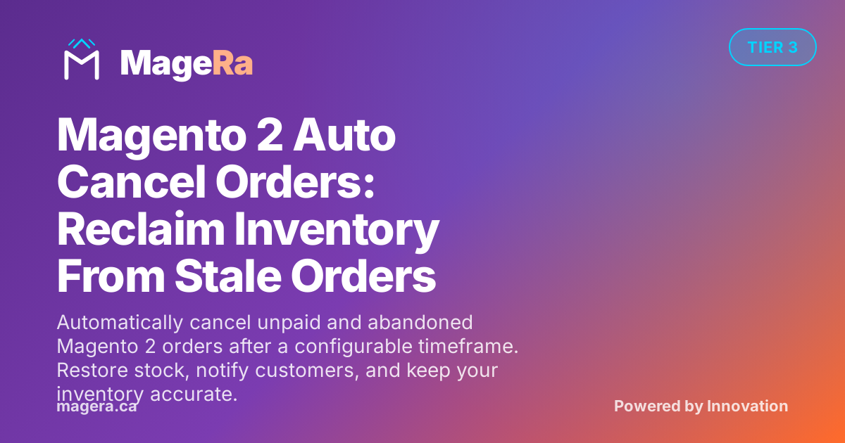 Magento 2 Auto Cancel Orders: Reclaim Inventory From Stale Orders