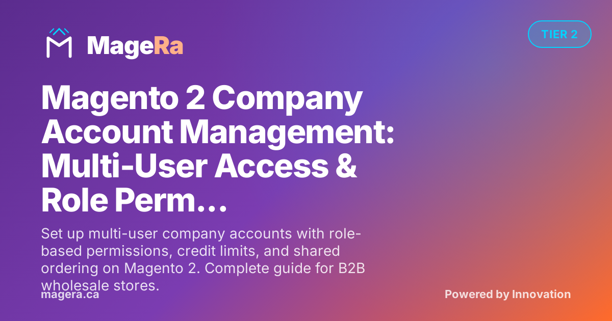 Magento 2 Company Account Management: Multi-User Access & Role Permissions