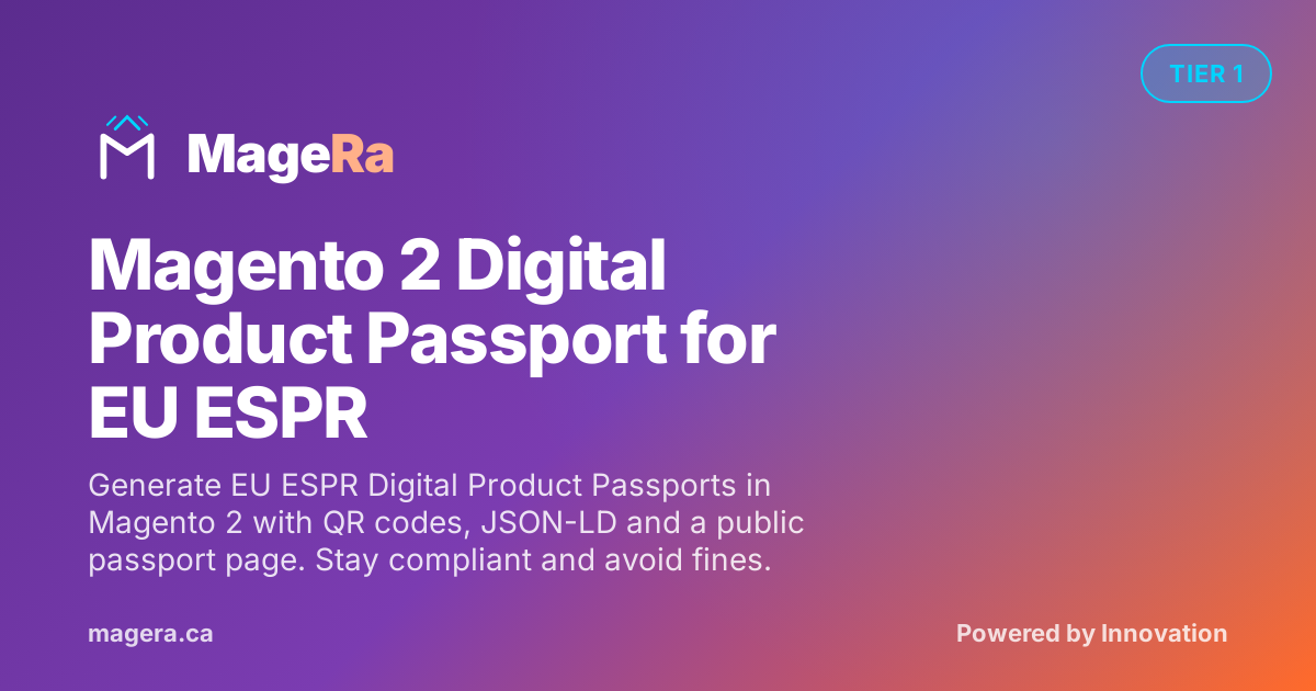 Magento 2 Digital Product Passport for EU ESPR