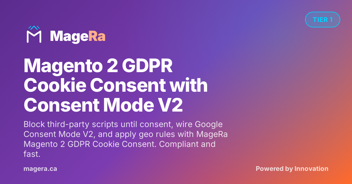 Magento 2 GDPR Cookie Consent with Consent Mode V2
