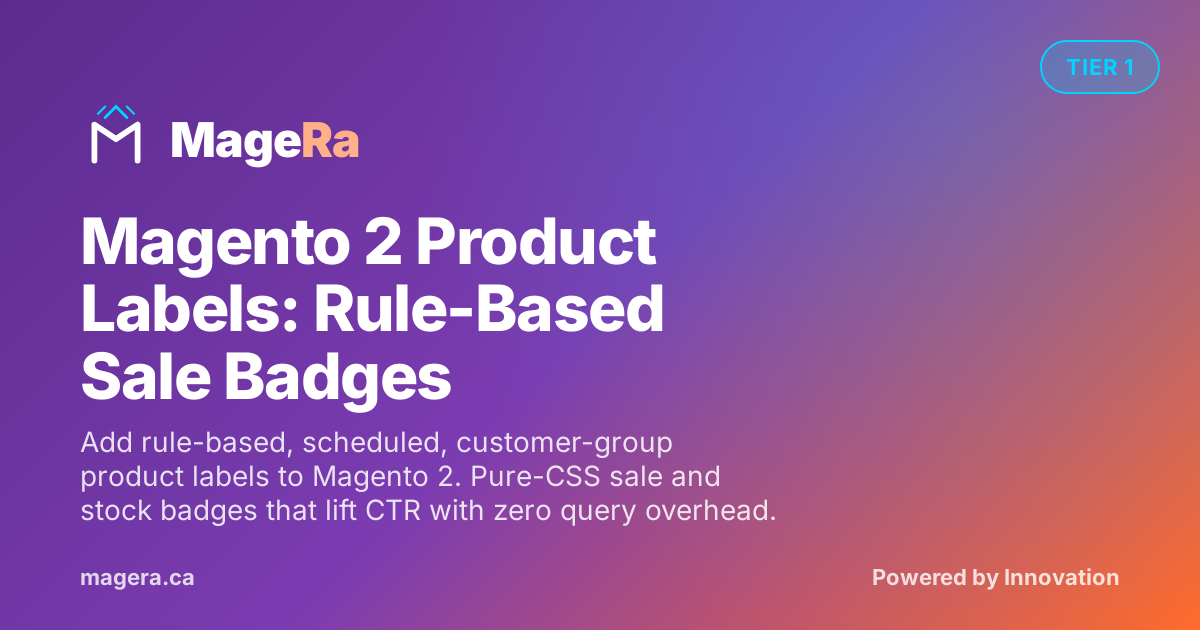 Magento 2 Product Labels: Rule-Based Sale Badges
