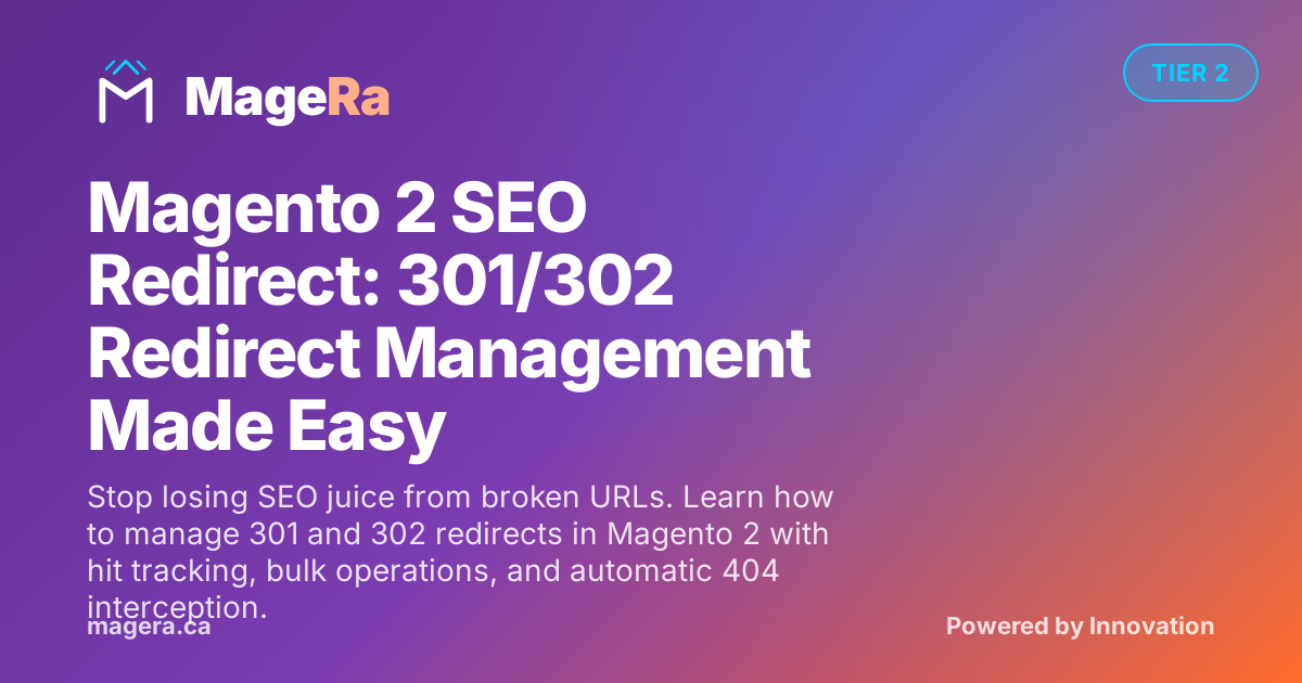 Magento 2 SEO Redirect: 301/302 Redirect Management Made Easy