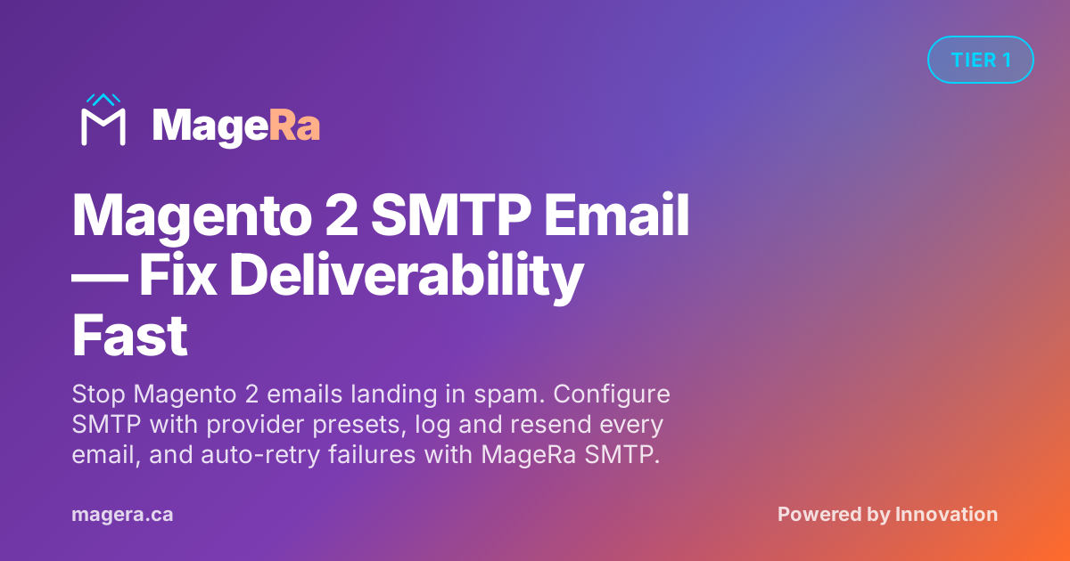 Magento 2 SMTP Email — Fix Deliverability Fast