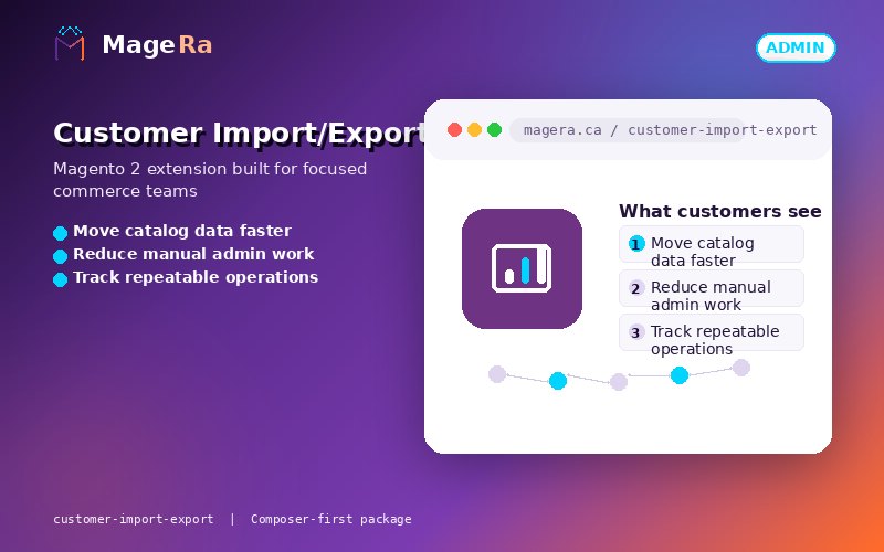 Customer Import/Export preview